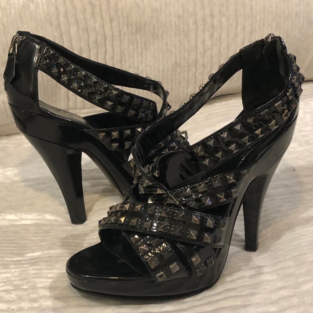 Black Studded Burberry High Heels Size EU 39